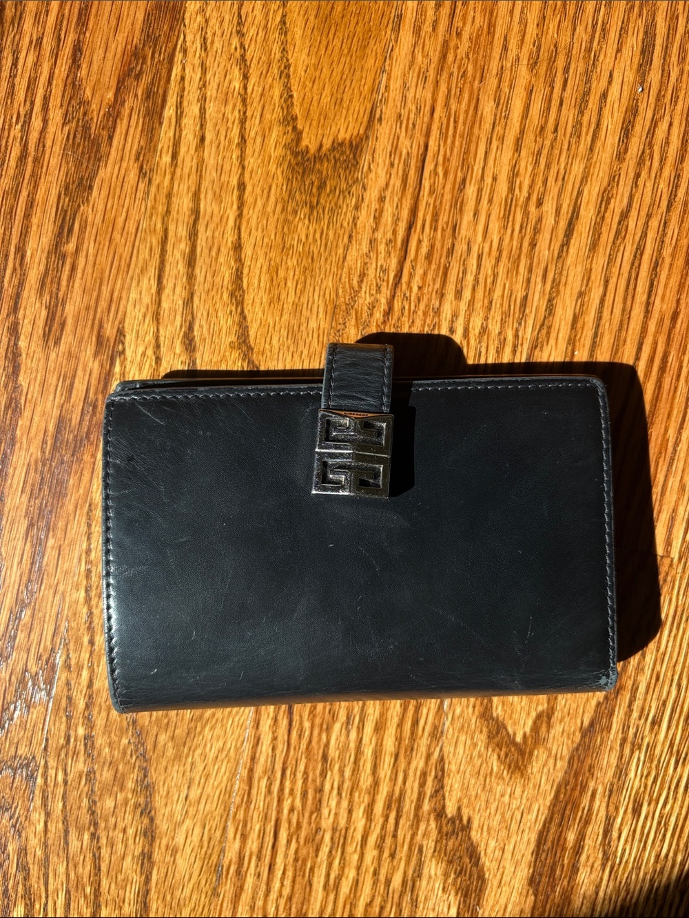 Givenchy Black Leather Wallet with Silver Double-G Logo - Picture 15 of 15